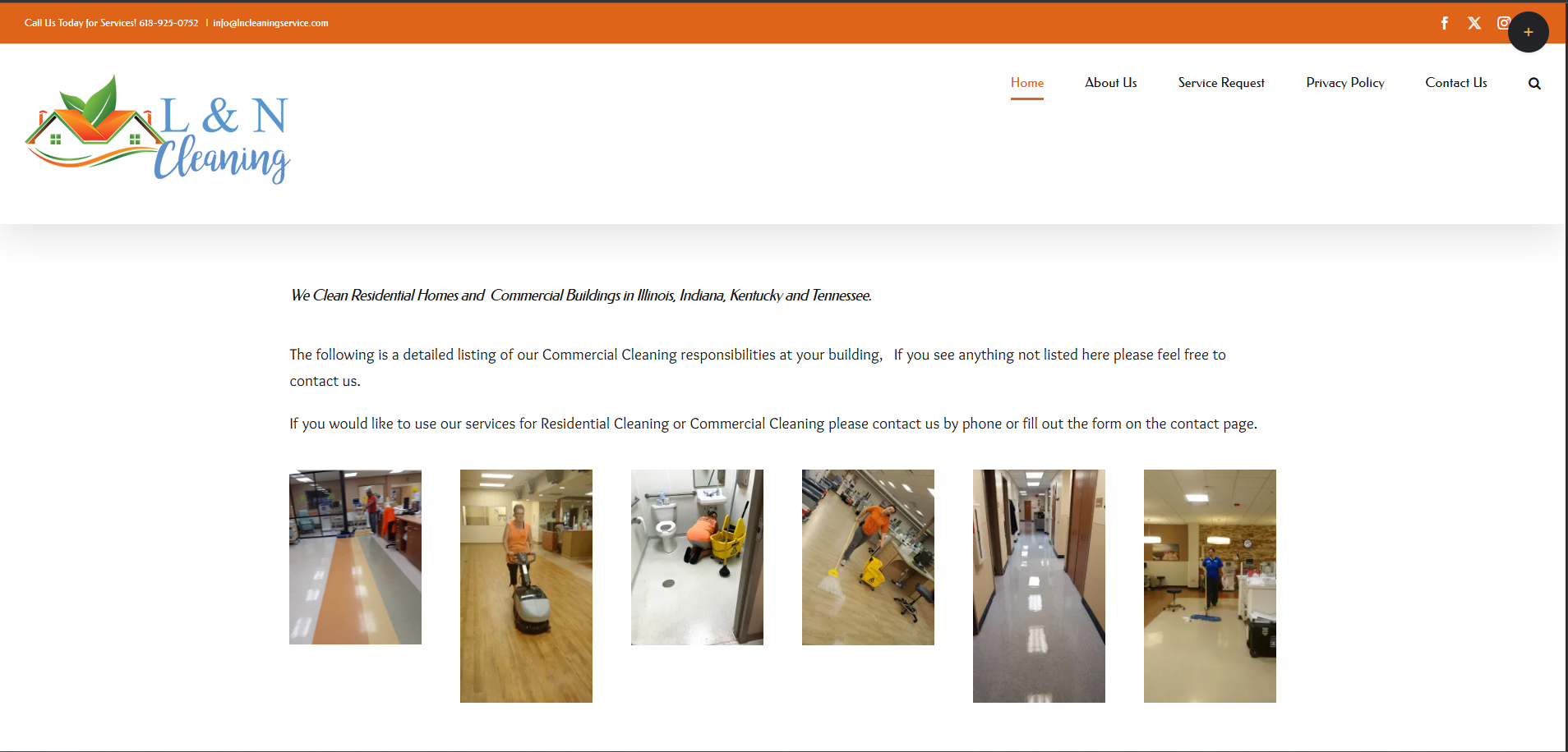 L & N Cleaning Service Website