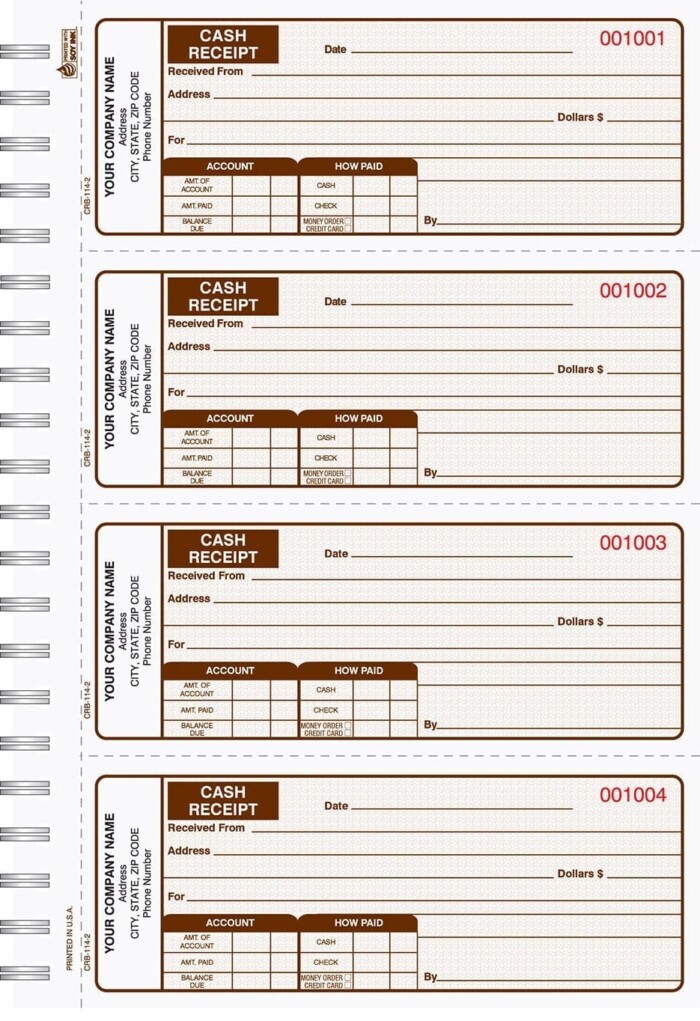 CRB-114 Cash Receipt Books