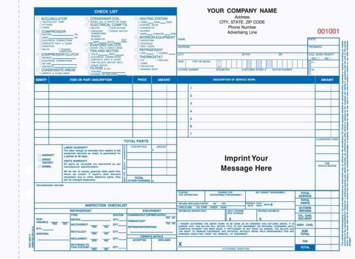 HAC-684 Home air Conditioning forms