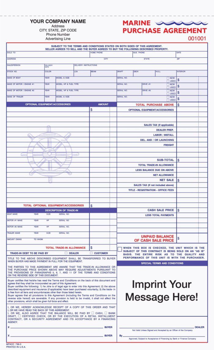 Marine Purchase Agreement MPACC-736