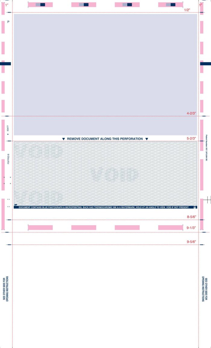 Positive Pay Z fold checks