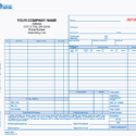 AROCC-600 3 Part Auto Repair Service Invoice