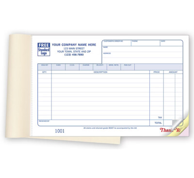 Sales Books Horizontal Format 8.5 x 5.5