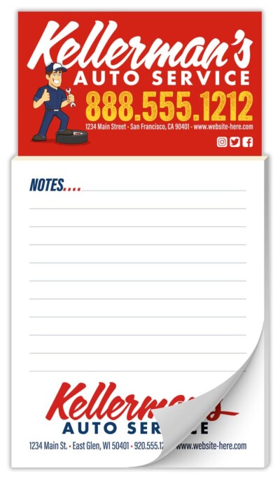 custom business card magnet with pad