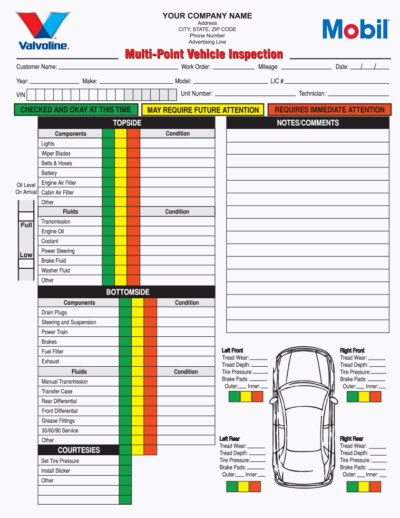 MPVCC-690 Multi Point Vehicle Inspection Forms