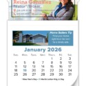 Calendar with House Shaped Magnet for Real Estate